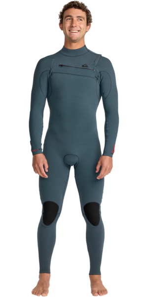 2026 Quiksilver Mens Highline 3/2mm Chest Zip Wetsuit 25AW213500 - Blue Fog